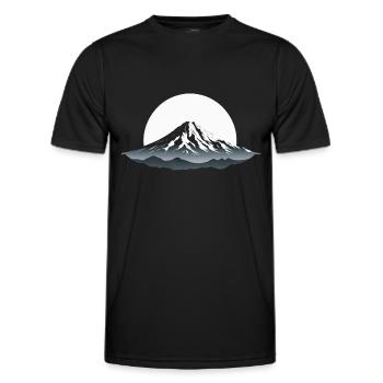 Mountain Majesty - Men's Functional T-Shirt - black - Front - AI Model Male 178 dark (178cm)
