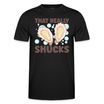 Oyster Lovers Funny Oyster Oyster Shucker - Men's Functional T-Shirt - black - Front - AI Model Male 178 dark (178cm)
