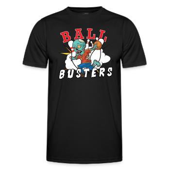 Drôle de Bowling Team Bowler Strike Zombie - T-shirt sport Homme - noir - Devant - AI Model Male 178 dark (178cm)