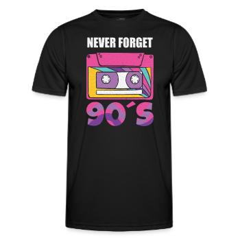 Cassette Type Vintage Cassette Retro Cassette Love - Men's Functional T-Shirt - black - Front - AI Model Male 178 dark (178cm)