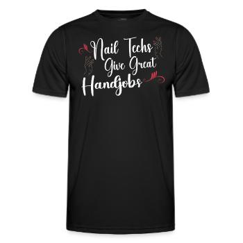 Nail Tech Nail Technician Manicurist Nails Artist - Men's Functional T-Shirt - black - Front - AI Model Male 178 dark (178cm)