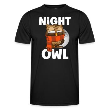 Hibou Mignon Hibou Hibou Amoureux Maman Hibou - T-shirt sport Homme - noir - Devant - AI Model Male 178 dark (178cm)