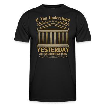 History historian History - Men's Functional T-Shirt - black - Front - AI Model Male 178 dark (178cm)