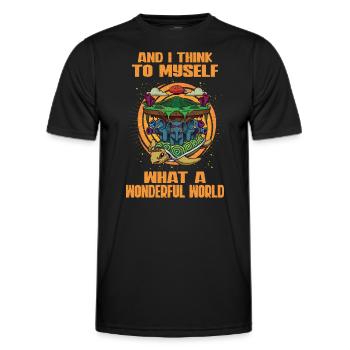 Théorie de la Terre plate Terre plate Armée de la Terre plate Terre - T-shirt sport Homme - noir - Devant - AI Model Male 178 dark (178cm)