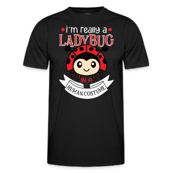 Ladybug Ladybug Entomology Insects - Men's Functional T-Shirt - black - Front - AI Model Male 178 dark (178cm)