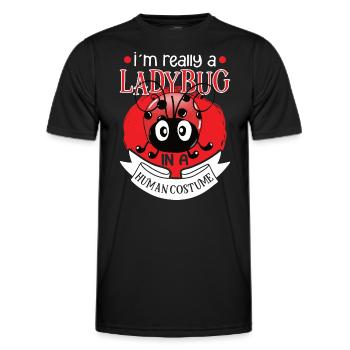 Ladybug Ladybug Entomology Insects - Men's Functional T-Shirt - black - Front - AI Model Male 178 dark (178cm)