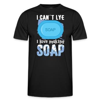 Seifenherstellung Seifenblasen Bubble Badezimmer - Männer Funktions-T-Shirt - Schwarz - Vorne - AI Model Male 178 dark (178cm)