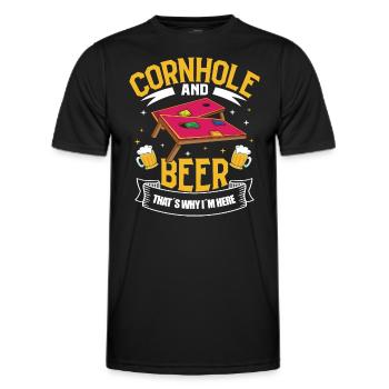 Cornhole Lancer Cornhole joueur Cornhole lover - T-shirt sport Homme - noir - Devant - AI Model Male 178 dark (178cm)
