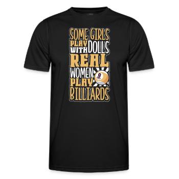 Pool Billiards Cue Sports Professional Pool Player - Männer Funktions-T-Shirt - Schwarz - Vorne - AI Model Male 178 dark (178cm)