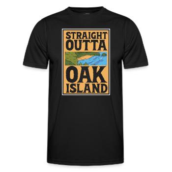 Oak Island / Treasure Hunting Oak Island Mystery - Men's Functional T-Shirt - black - Front - AI Model Male 178 dark (178cm)