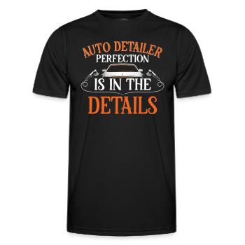 Mobile car preparation car preparation - Men's Functional T-Shirt - black - Front - AI Model Male 178 dark (178cm)