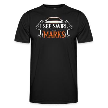 Mobile car preparation car preparation - Men's Functional T-Shirt - black - Front - AI Model Male 178 dark (178cm)