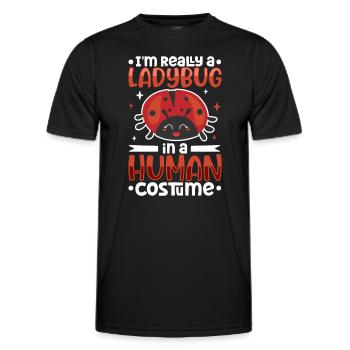 Ladybug Ladybug Entomology Insects - Men's Functional T-Shirt - black - Front - AI Model Male 178 dark (178cm)