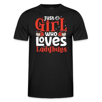 Ladybug Ladybug Entomology Insects - Men's Functional T-Shirt - black - Front - AI Model Male 178 dark (178cm)