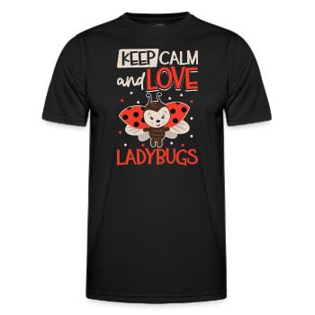 Ladybug Ladybug Entomology Insects - Men's Functional T-Shirt - black - Front - AI Model Male 178 dark (178cm)
