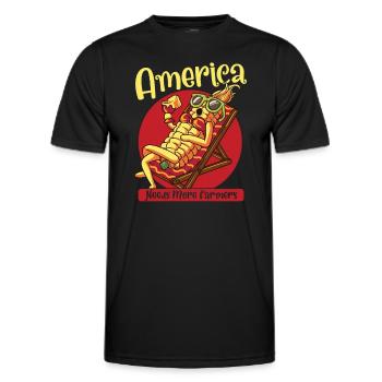 Funny Farmer Funny Farming Tractor Country Life - Men's Functional T-Shirt - black - Front - AI Model Male 178 dark (178cm)