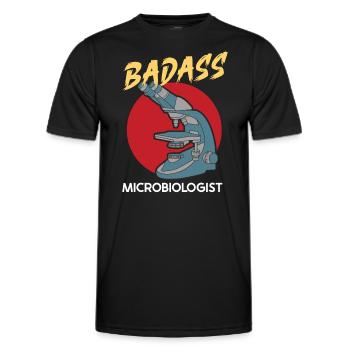 Microbiologiste Microbiologie Microbiologie Staph Biologie - T-shirt sport Homme - noir - Devant - AI Model Male 178 dark (178cm)