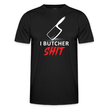 Butcher, Butcher, Meat, Meat Cutter - Men's Functional T-Shirt - black - Front - AI Model Male 178 dark (178cm)