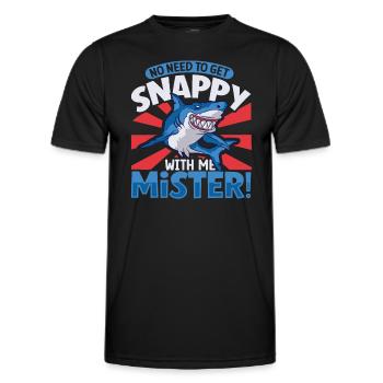 Shark Ocean Predator Plongée sous-marine - T-shirt sport Homme - noir - Devant - AI Model Male 178 dark (178cm)