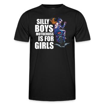 Dirt Bike Dirt Bike Riding Motocross Dirt Biking - Men's Functional T-Shirt - black - Front - AI Model Male 178 dark (178cm)