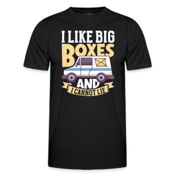 Commis des postes Postlady Postman Post Office - T-shirt sport Homme - noir - Devant - AI Model Male 178 dark (178cm)