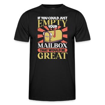 Commis des postes Postlady Postman Post Office - T-shirt sport Homme - noir - Devant - AI Model Male 178 dark (178cm)