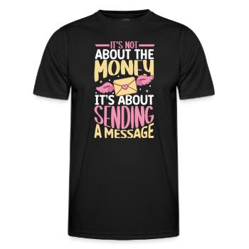 Commis des postes Postlady Postman Post Office - T-shirt sport Homme - noir - Devant - AI Model Male 178 dark (178cm)