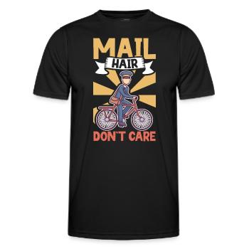 Commis des postes Postlady Postman Post Office - T-shirt sport Homme - noir - Devant - AI Model Male 178 dark (178cm)