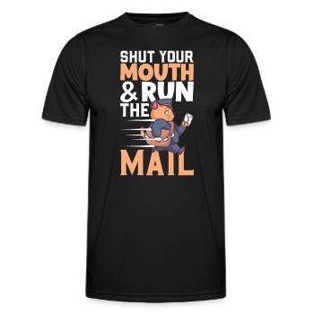 Commis des postes Postlady Postman Post Office - T-shirt sport Homme - noir - Devant - AI Model Male 178 dark (178cm)
