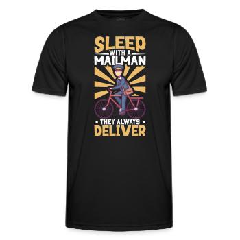 Postal clerk Postlady Postman Post Office - Men's Functional T-Shirt - black - Front - AI Model Male 178 dark (178cm)
