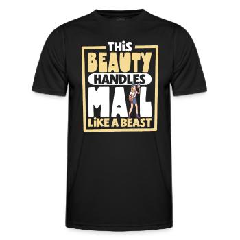 Postal worker mail lady postman mail - Men's Functional T-Shirt - black - Front - AI Model Male 178 dark (178cm)