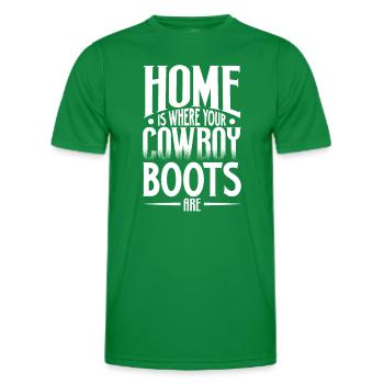 Cowboy Barn Bull Rider Rodeo Country Western - T-shirt sport Homme - vert - Devant - AI Model Male 178 dark (178cm)