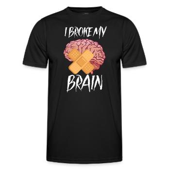 Brain Surgery Joke Brain Surgery Awareness Gift - Men's Functional T-Shirt - black - Front - AI Model Male 178 dark (178cm)