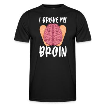 Brain Surgery Joke Brain Surgery Awareness Gift - Men's Functional T-Shirt - black - Front - AI Model Male 178 dark (178cm)