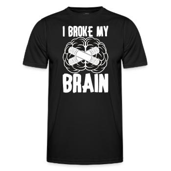 Brain Surgery Joke Brain Surgery Awareness Gift - Men's Functional T-Shirt - black - Front - AI Model Male 178 dark (178cm)
