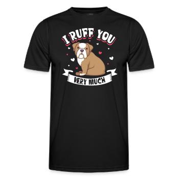 french bulldog english bulldog dog lover bulldog - Männer Funktions-T-Shirt - Schwarz - Vorne - AI Model Male 178 dark (178cm)
