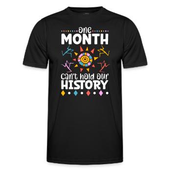 Afro Black Girl Pride Afro Girl Afrocentric - Men's Functional T-Shirt - black - Front - AI Model Male 178 dark (178cm)