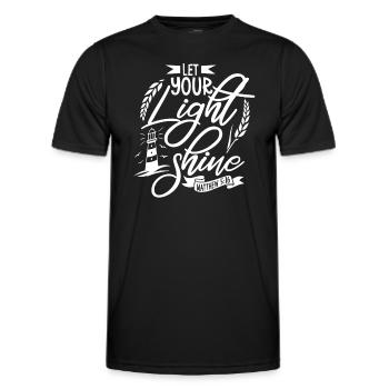 Lighthouse Seaside Nautical I Love Lighthouse - Men's Functional T-Shirt - black - Front - AI Model Male 178 dark (178cm)