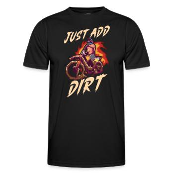Dirt Bike Dirt Bike Riding Motocross Dirt Biking - Men's Functional T-Shirt - black - Front - AI Model Male 178 dark (178cm)
