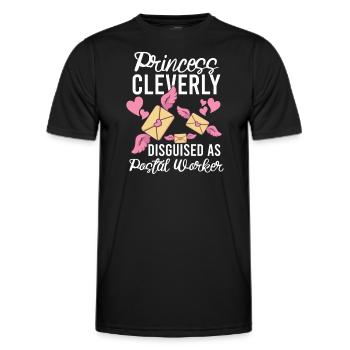 Commis des postes Postlady Postman Post Office - T-shirt sport Homme - noir - Devant - AI Model Male 178 dark (178cm)