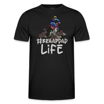 Dirt Bike Dirt Bike Riding Motocross Dirt Biking - Men's Functional T-Shirt - black - Front - AI Model Male 178 dark (178cm)