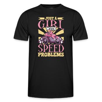 Dirt Bike Dirt Bike Riding Motocross Dirt Biking - Men's Functional T-Shirt - black - Front - AI Model Male 178 dark (178cm)
