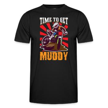 Dirt Bike Dirt Bike Riding Motocross Dirt Biking - Men's Functional T-Shirt - black - Front - AI Model Male 178 dark (178cm)