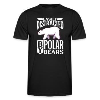 Polar Bear Global Warming Artic Seal hunting Ursus - Men's Functional T-Shirt - black - Front - AI Model Male 178 dark (178cm)