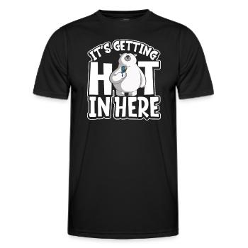 Polar Bear Global Warming Artic Seal hunting Ursus - Men's Functional T-Shirt - black - Front - AI Model Male 178 dark (178cm)