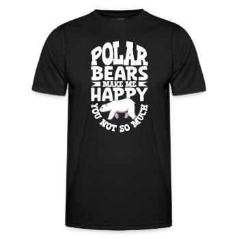 Polar Bear Global Warming Artic Seal hunting Ursus - Men's Functional T-Shirt - black - Front - AI Model Male 178 dark (178cm)
