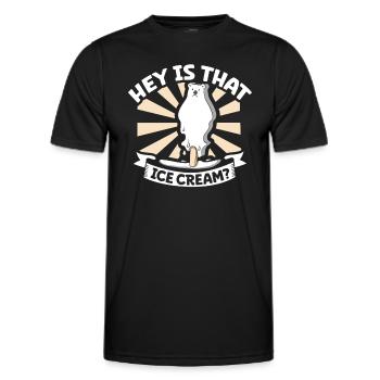 Polar Bear Global Warming Artic Seal hunting Ursus - Men's Functional T-Shirt - black - Front - AI Model Male 178 dark (178cm)