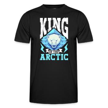 Polar Bear Global Warming Artic Seal hunting Ursus - Men's Functional T-Shirt - black - Front - AI Model Male 178 dark (178cm)