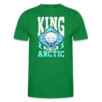 Polar Bear Global Warming Artic Seal hunting Ursus - Men's Functional T-Shirt - kelly green - Front - AI Model Male 178 dark (178cm)