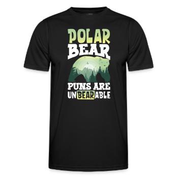 Polar Bear Global Warming Artic Seal hunting Ursus - Men's Functional T-Shirt - black - Front - AI Model Male 178 dark (178cm)